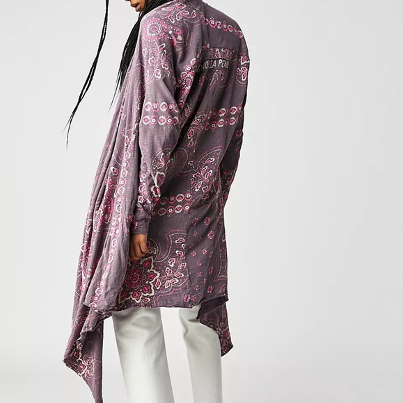 New magnolia pearl stargazer cardi purple pink bandana cardigan OS Karesa ithaca - Picture 10 of 16